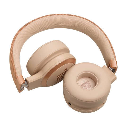 JBL Live 670NC - Sandstone - Wireless On-Ear Headphones with True Adaptive Noise Cancelling - Detailshot 1